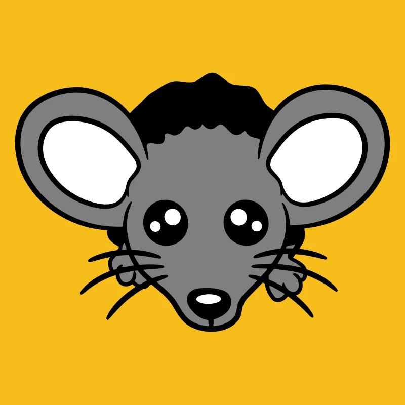 Maus Wand Loch Mauseloch Guckt Süß Lustig Comic
