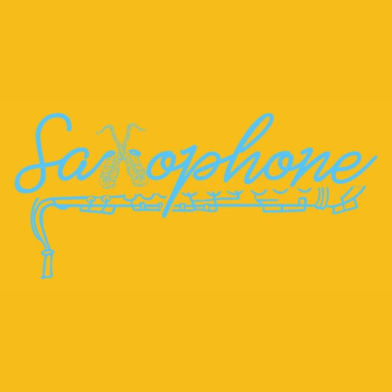Saxophone Word-Art Jazz Script
