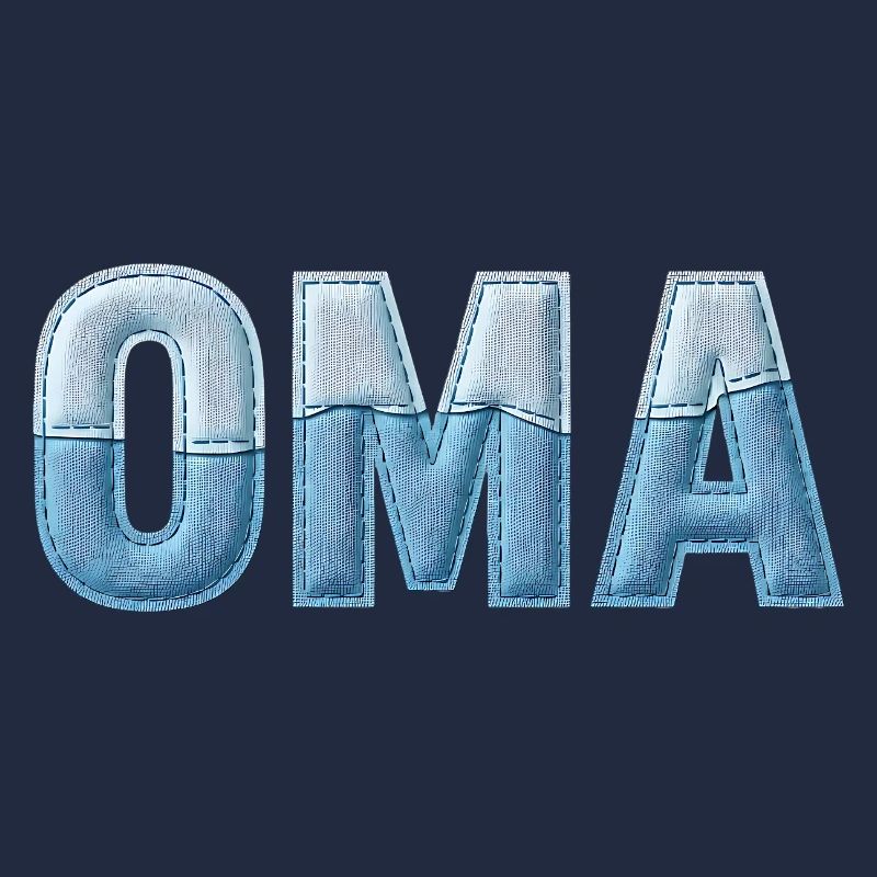 Oma Denim Schriftzug Patchwork Trend