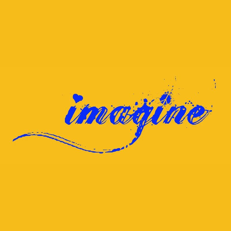 Imagine Blaue Farbklecks Script