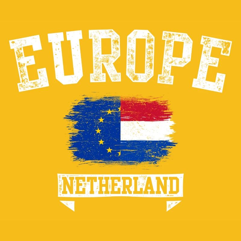 Europe Pays-Bas Drapeau Grunge