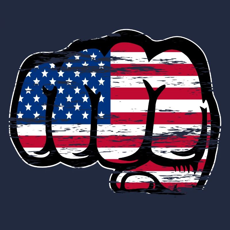 Drapeau des États-Unis Poing à main utilisé