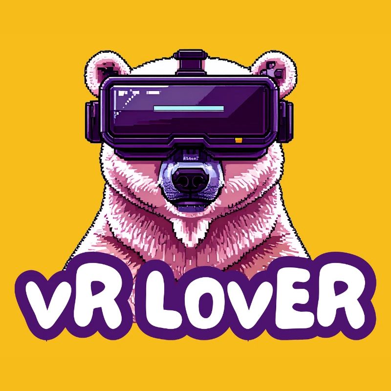 VR Bear with Virtual Reality Glasses