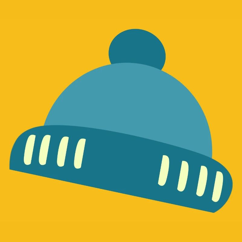 Beanie Blue Accent Pattern