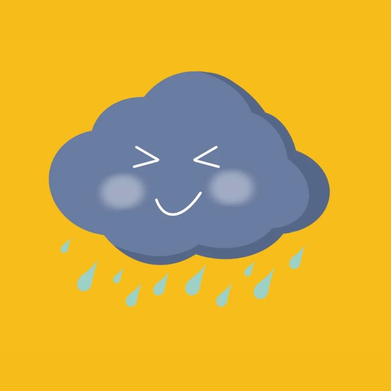 Nuage joyeux, pluie douce