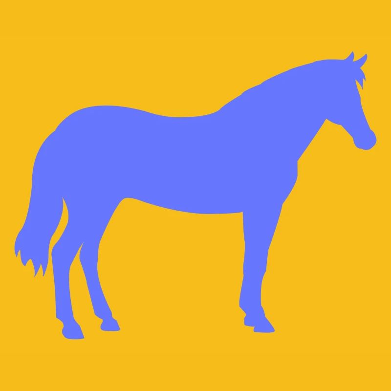 Silhouette du cheval bleu