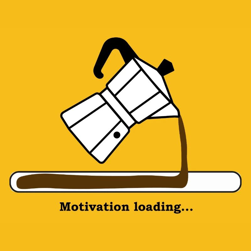 Motivation Loading mit Kaffee