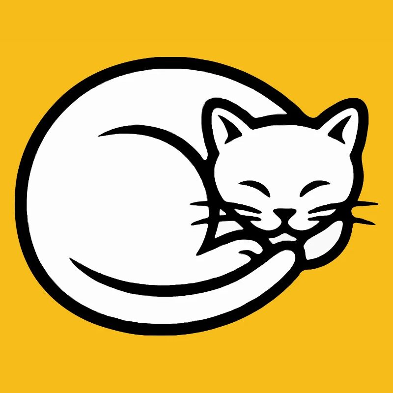 Silhouette de chat endormi