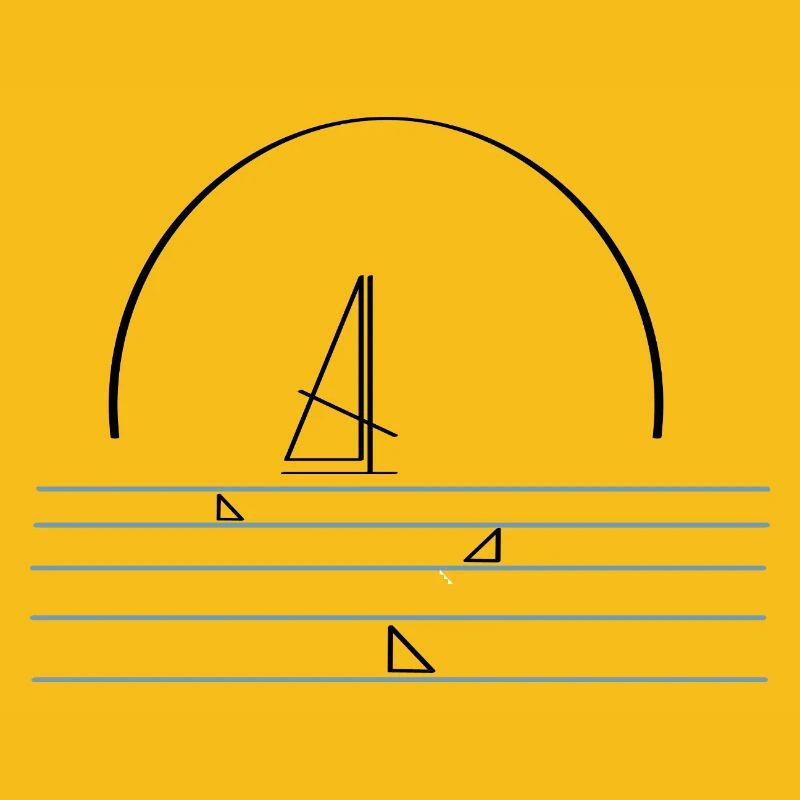 Logo planche à voile avec des requins