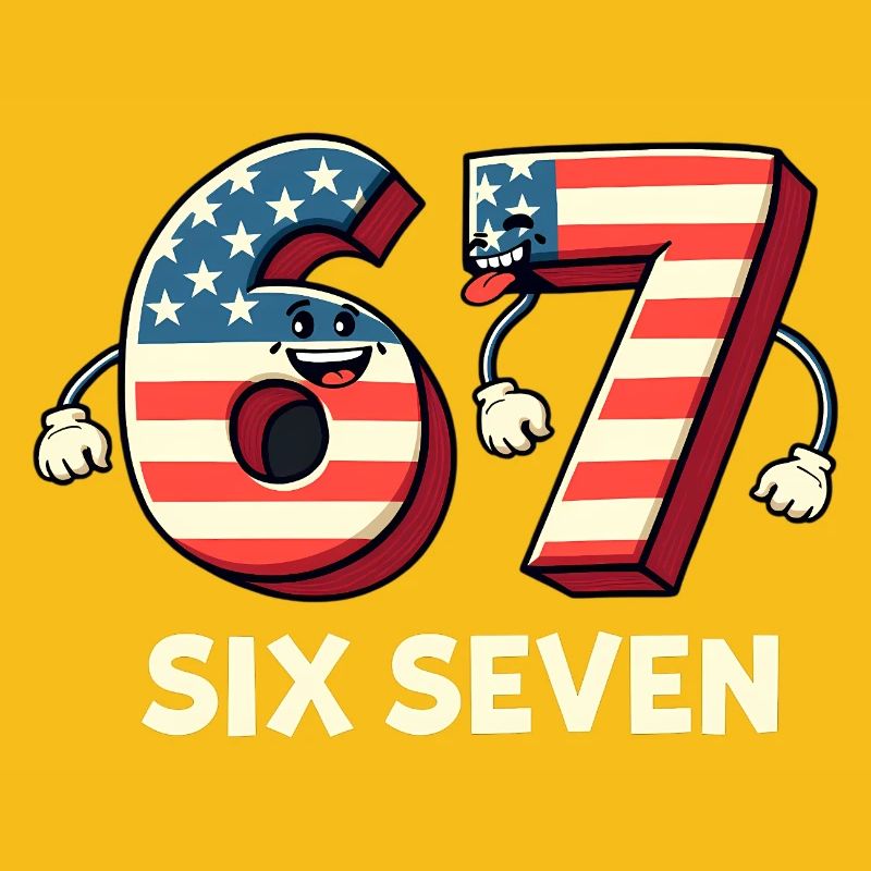 US Flag 67 Memes Six Seven