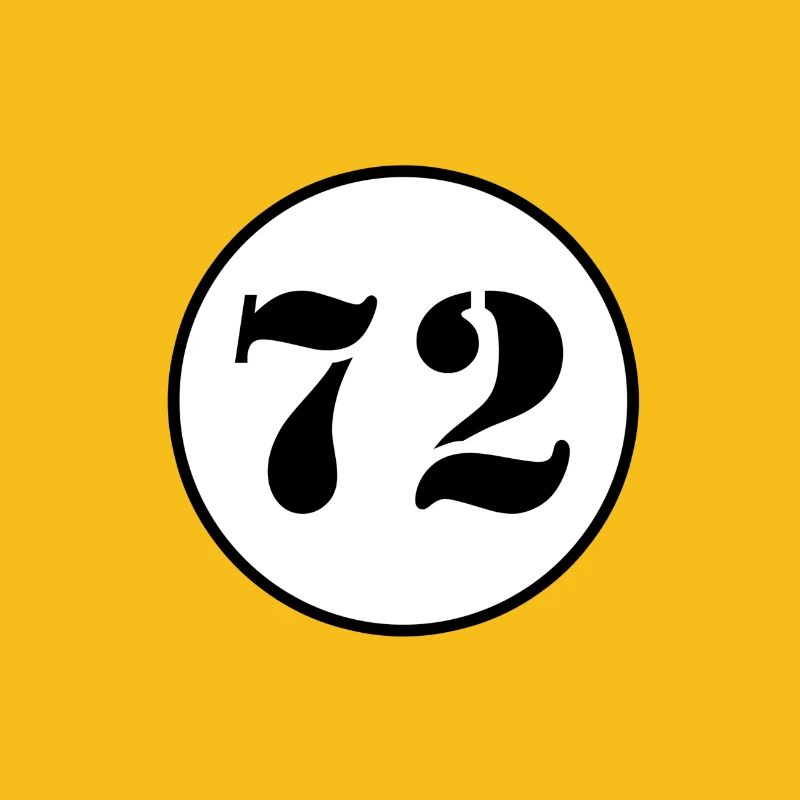 NUMMER 72 Zweiundsiebzig Geburtstag Geschenk