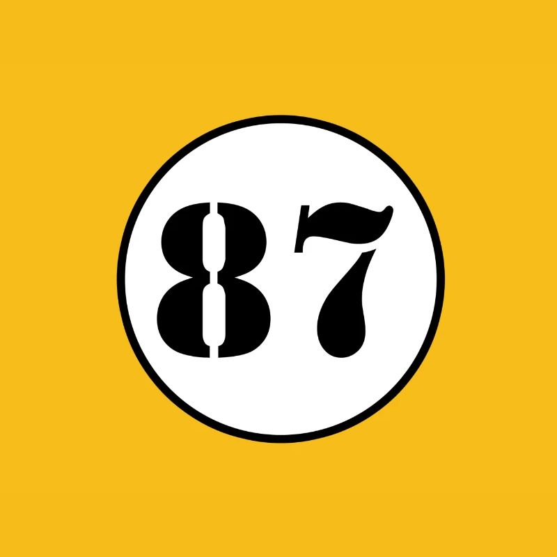NUMMER 87 Siebenundachtzig Geburtstag Geschenk