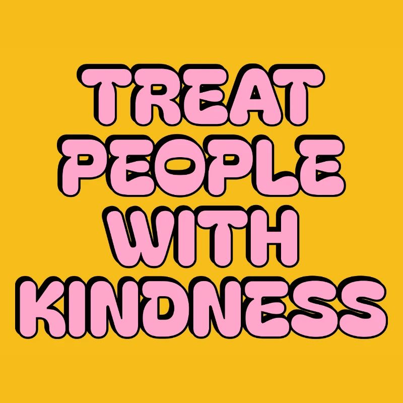 Be Kind Zitat - Behandle Menschen mit Freundlichkeit - rosa