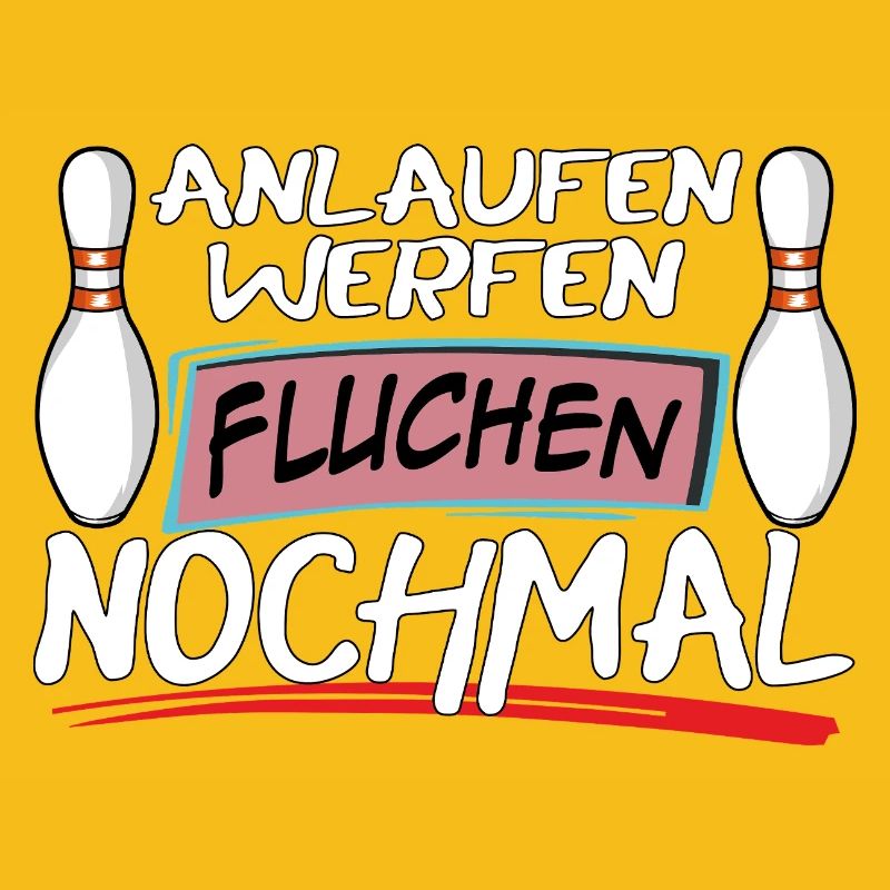 Anlaufen Werfen Fluchen Nochmal Bowling