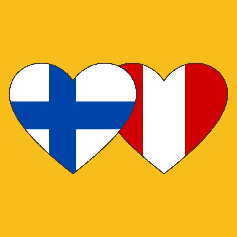 Finlande Pérou Drapeau du Cœur