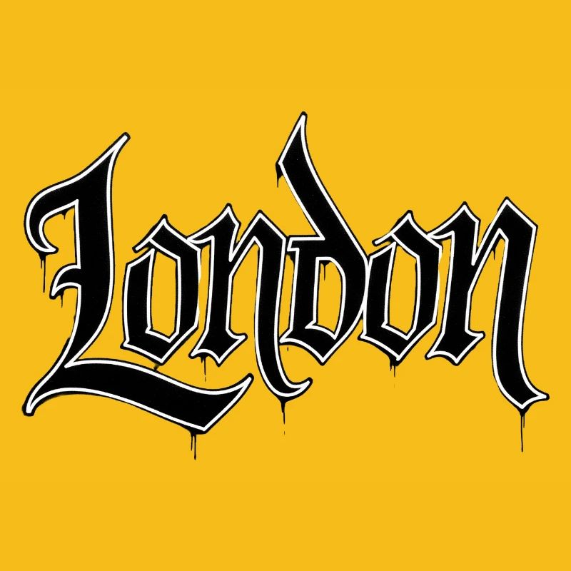 Conception typographique graphique de Londres