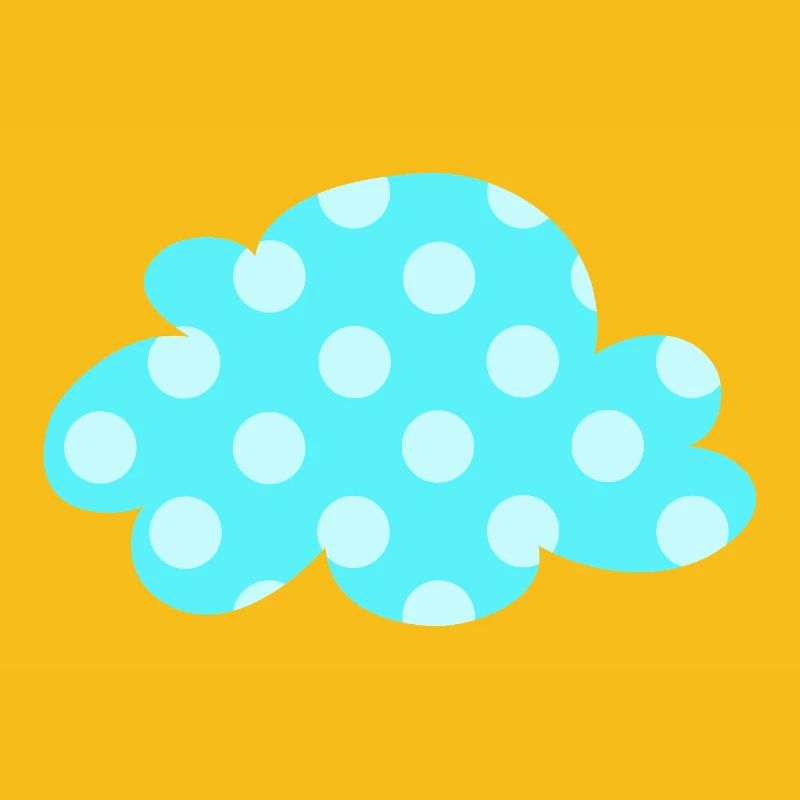 Cloud Dots Dots Nursery Decoration Kids Weather