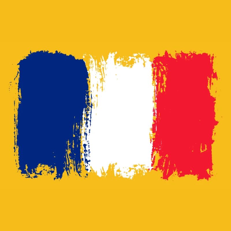 Drapeau Bleu Blanc Rouge Brush