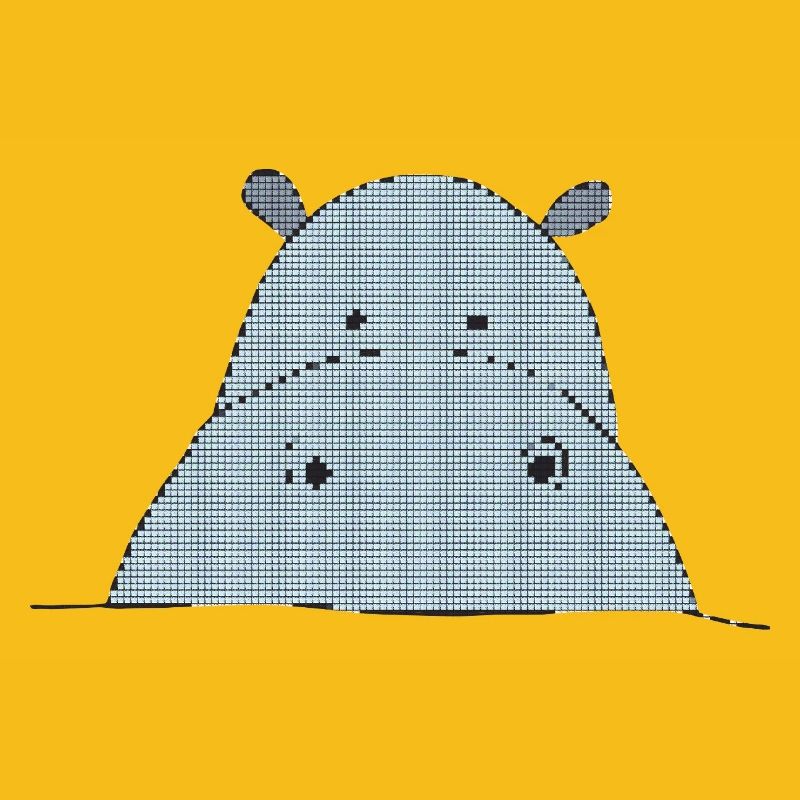 Pixelfreundliches nilpferd