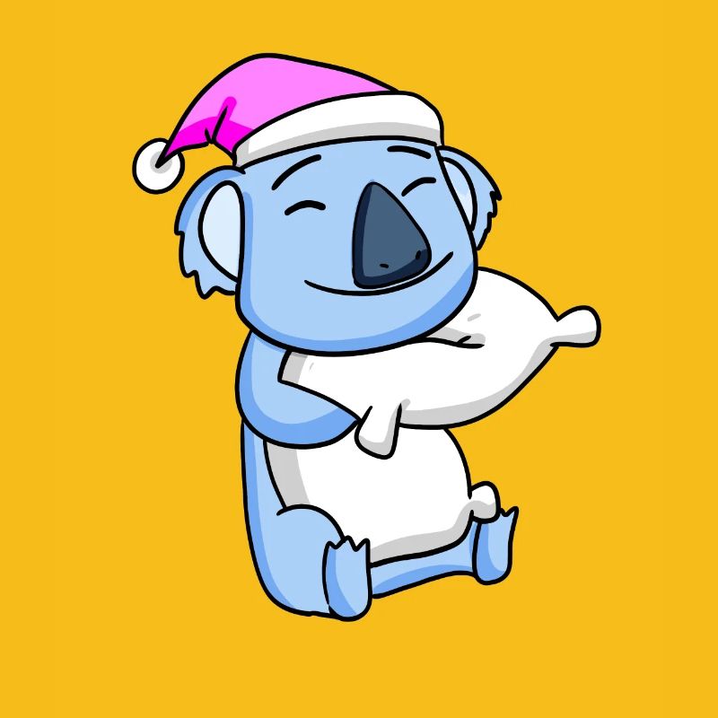 Koala avec oreiller et bonnet de couchage