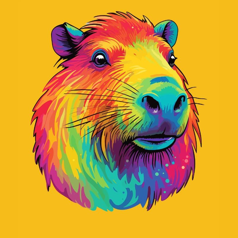 Capybara Low Rainbow Design