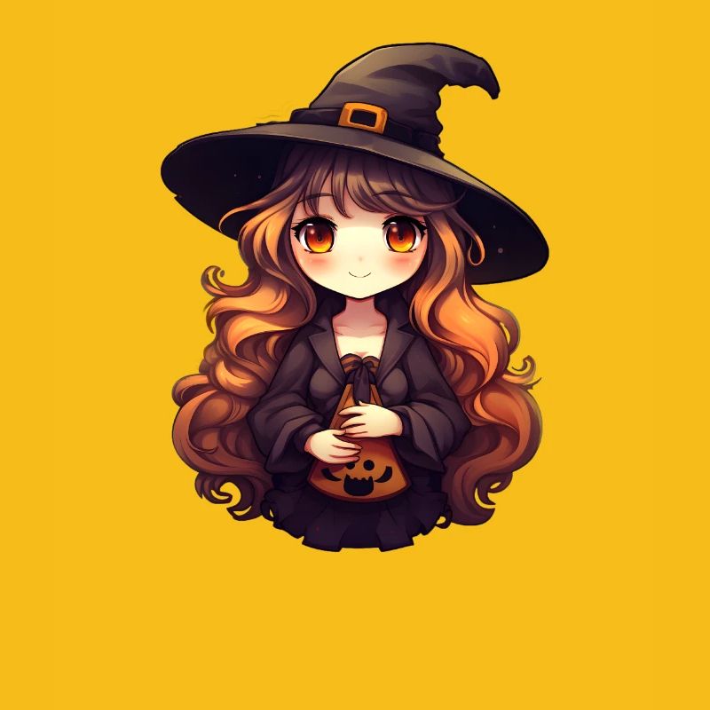 Visage de sorcière d’Halloween