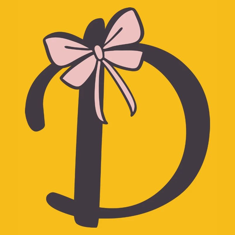 Anfangsbuchstabe D Schleifchen