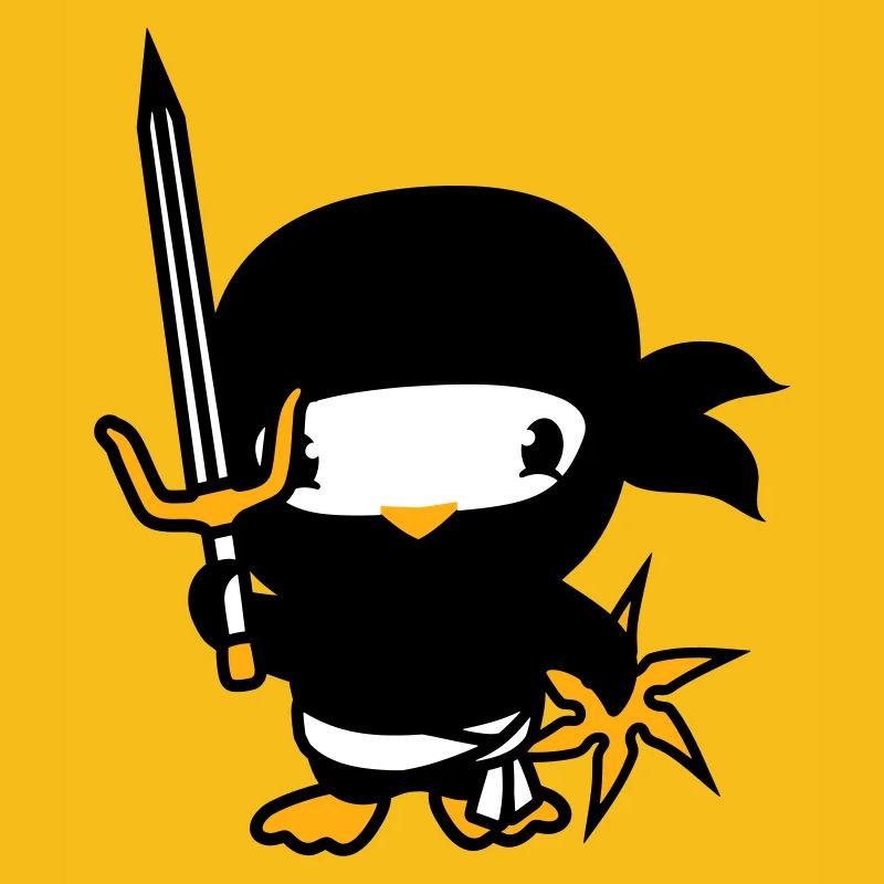 Oiseau Ninja Combattant Assassin Épée Ninja Star