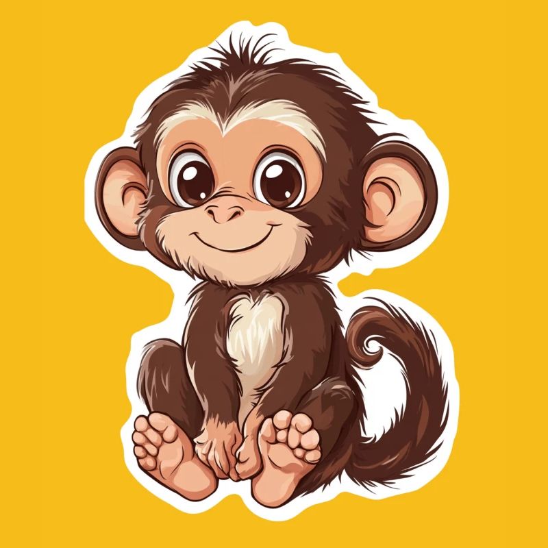 Affe Süsses Äffchen Geschenk für Affenfans