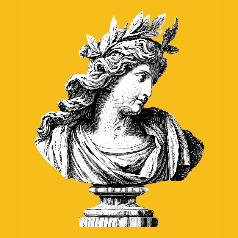 Buste antique déesse – Gravure classique