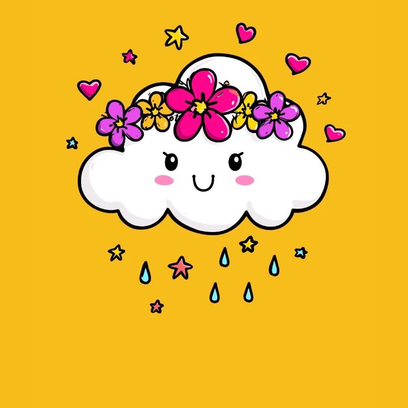 Wolke mit Blumenkrone
