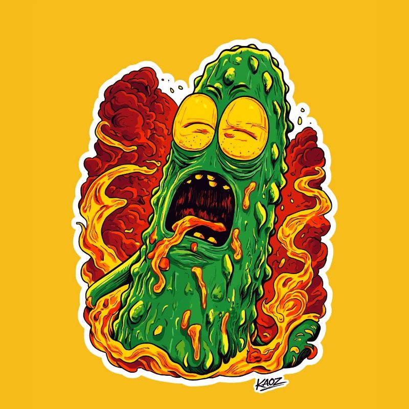 Fiery Meltdown Pickle Monster