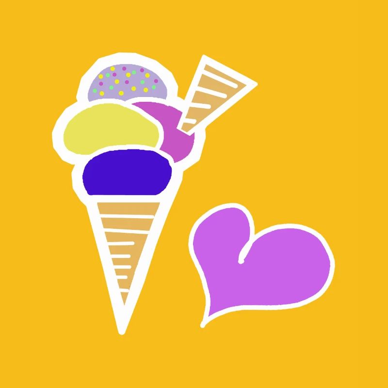 Eiscreme Eis  Eiswaffel Kinder Retro 60er