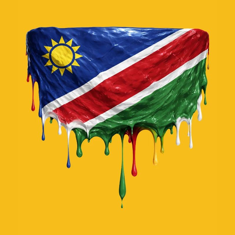 Namibia Flag Drop Art