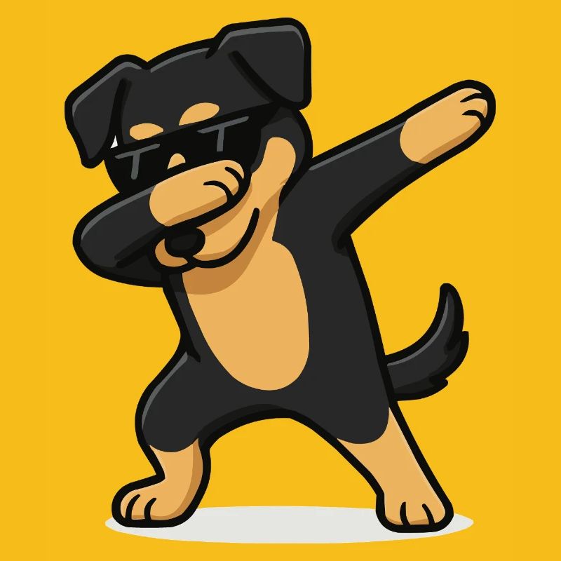 Dog Comic Dabbing
