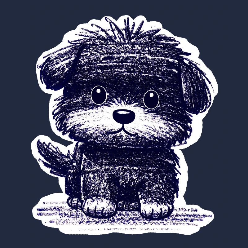 Chiot flou (bleu)