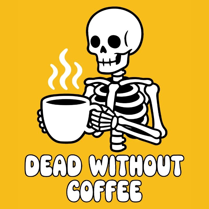 Squelette de café mort