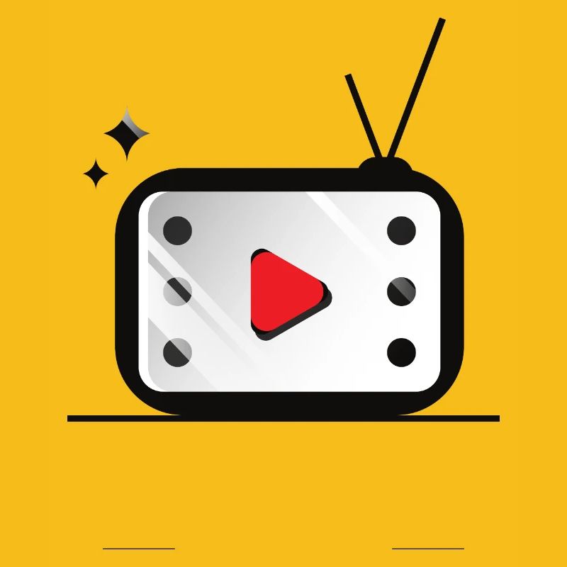 Retro TV Play Button Pattern