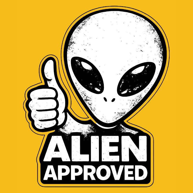 Alien Approved Daumen Hoch Top Außerirdischer 