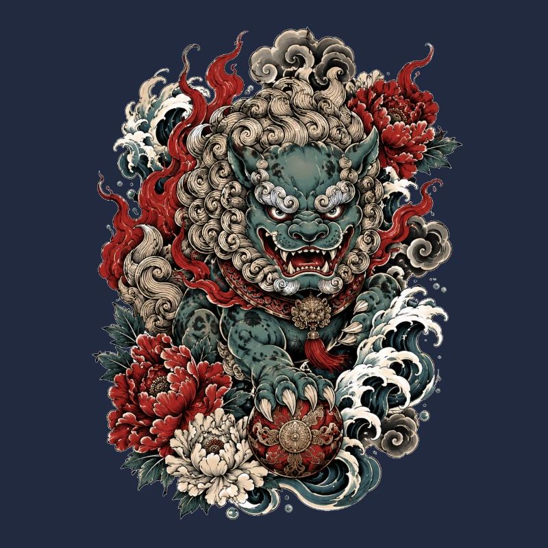 Gardien de la Fleur de Foo Dog