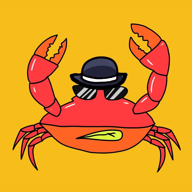 Crustacés Lunettes de soleil Chapeau Crabe Créatures de mer