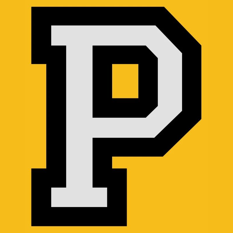 Letter P two-color