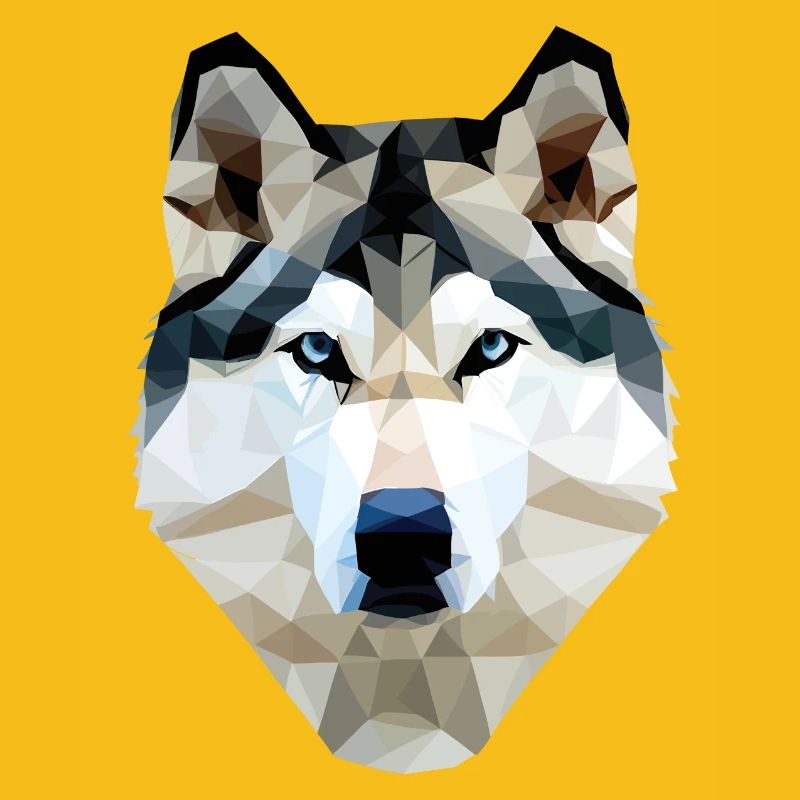 Husky Hund Polygon