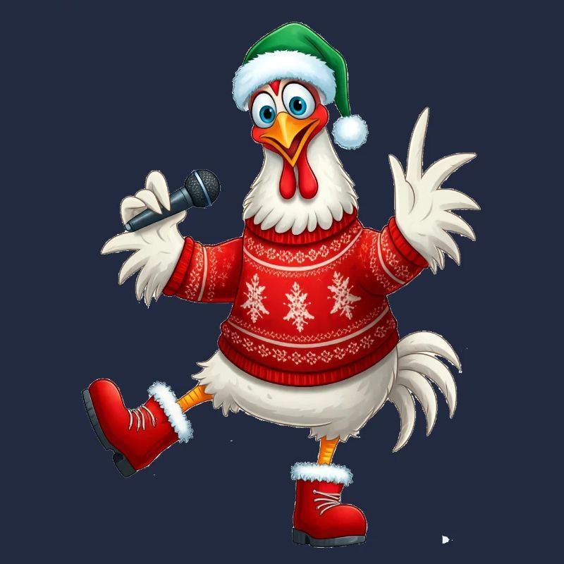 Pull de poule chantante de vacances