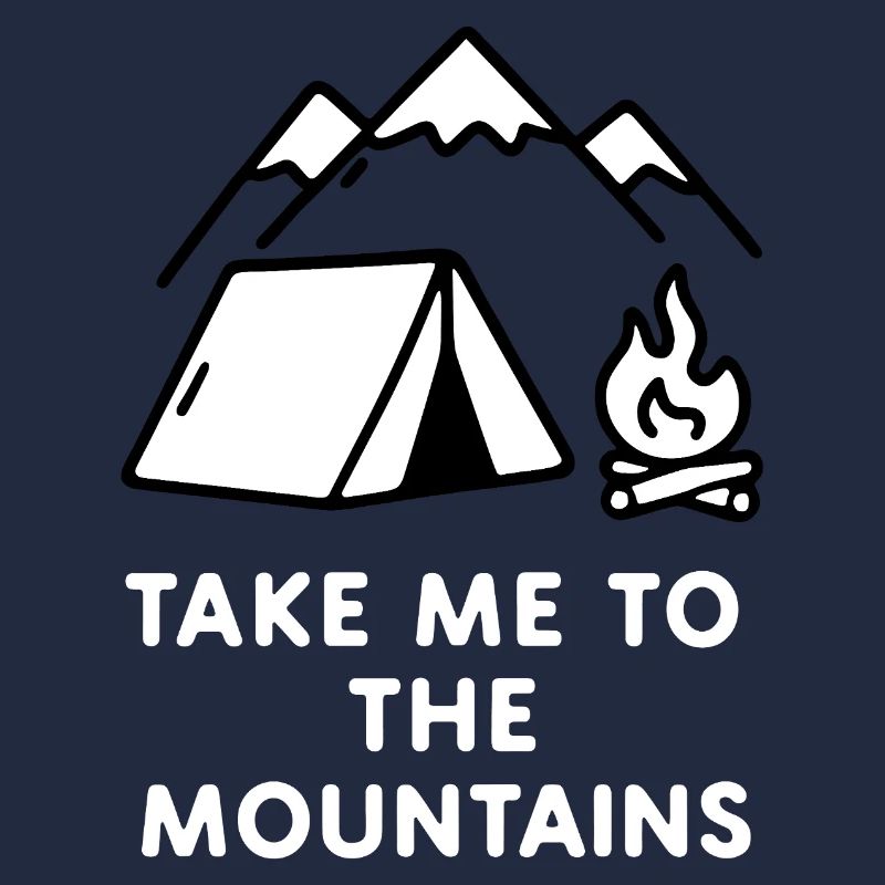 Mountain camping fire evening