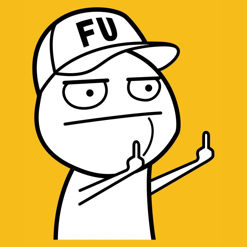 FU Meme avec casquette de baseball (les couleurs peuvent être changées)