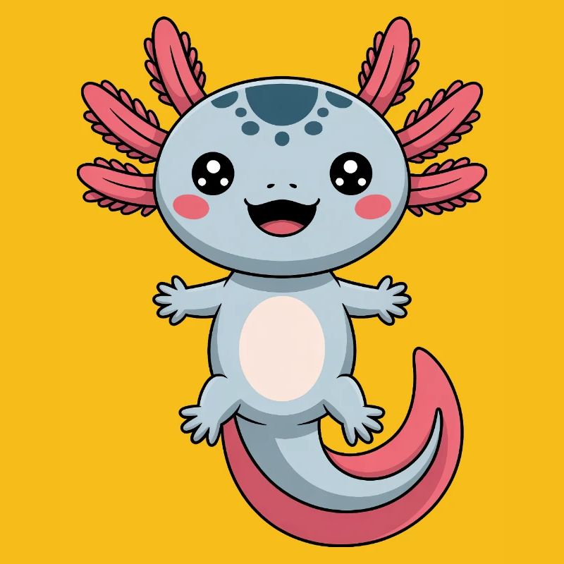 Axolotl Süß Comic