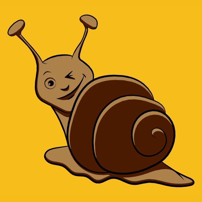 Escargot drôle clin d’oeil