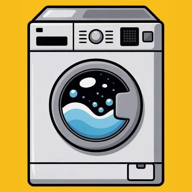 Washing Machine Comic Cute Kawaii