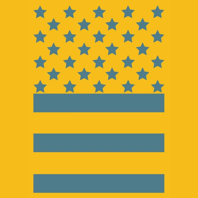 Teal star stripe
